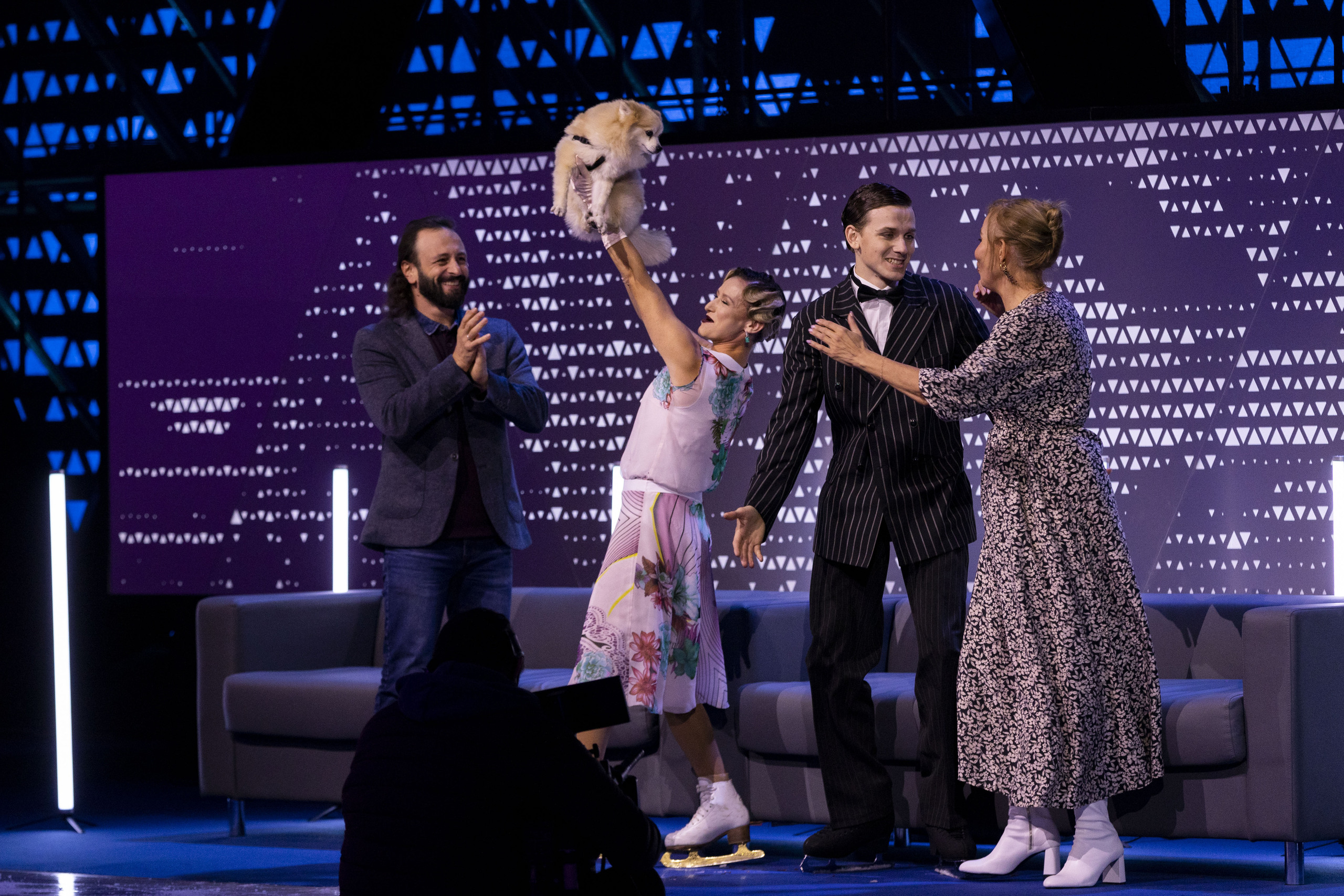 Федор Федотов и Татьяна Волосожар с тренерами