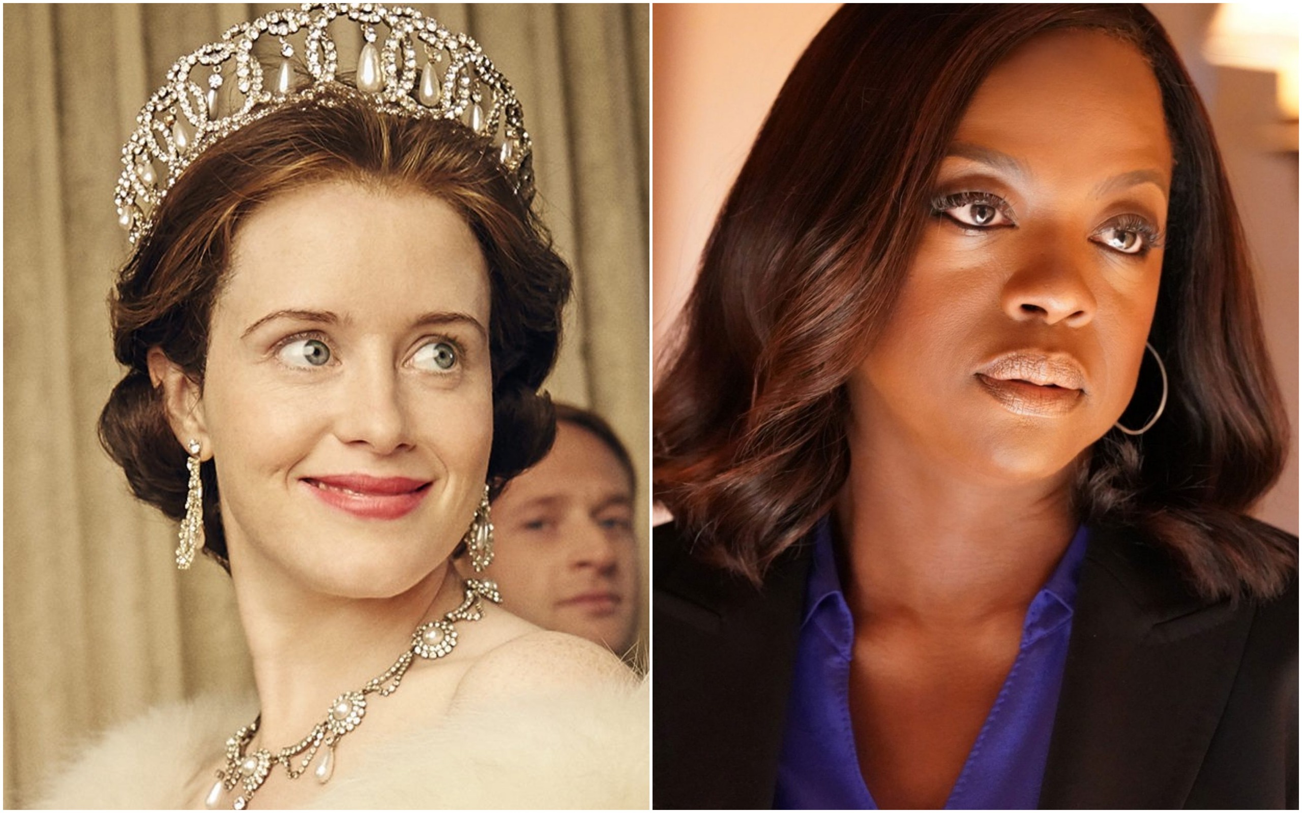 Кадры из сериалов «Корона» и «Как избежать наказания за убийство»