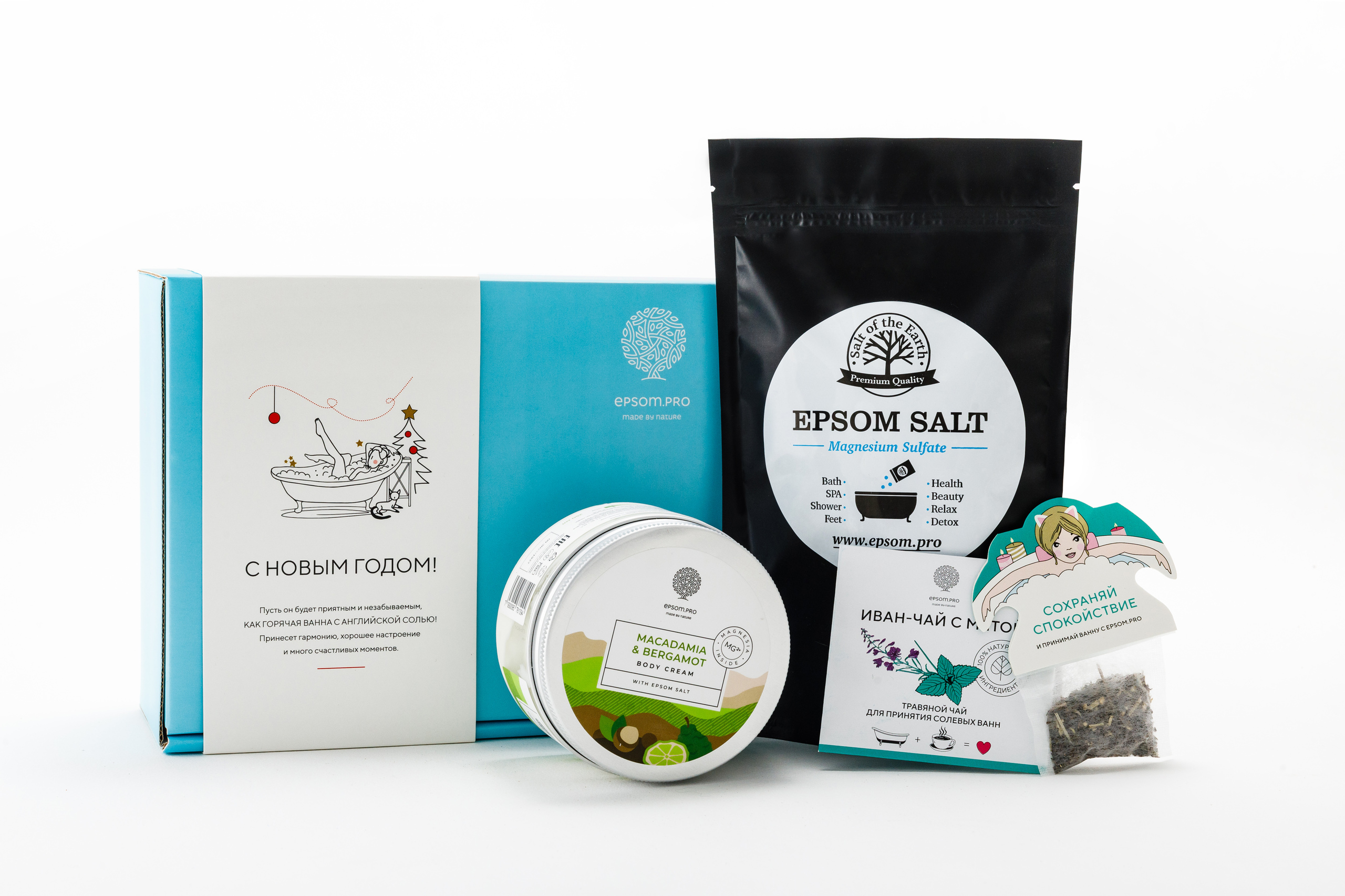 Набор для увлажнения кожи и расслабления тела Happy & Beauty Skin, Epsom Pro, 690 руб.