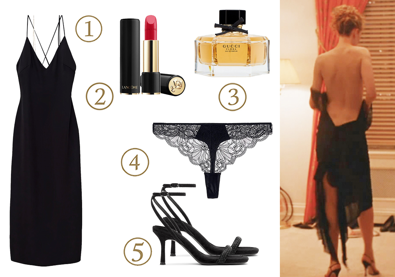 1. Сатиновое платье Lime, 3999 руб. 2. Помада LANCÔME l'absolu rouge cream, 3170 руб. 3. Аромат Gucci Flora, 10 850 руб. 4. Трусы Zara, 1999 руб. 5. Босоножки Massimo Dutti, 12 990 руб.