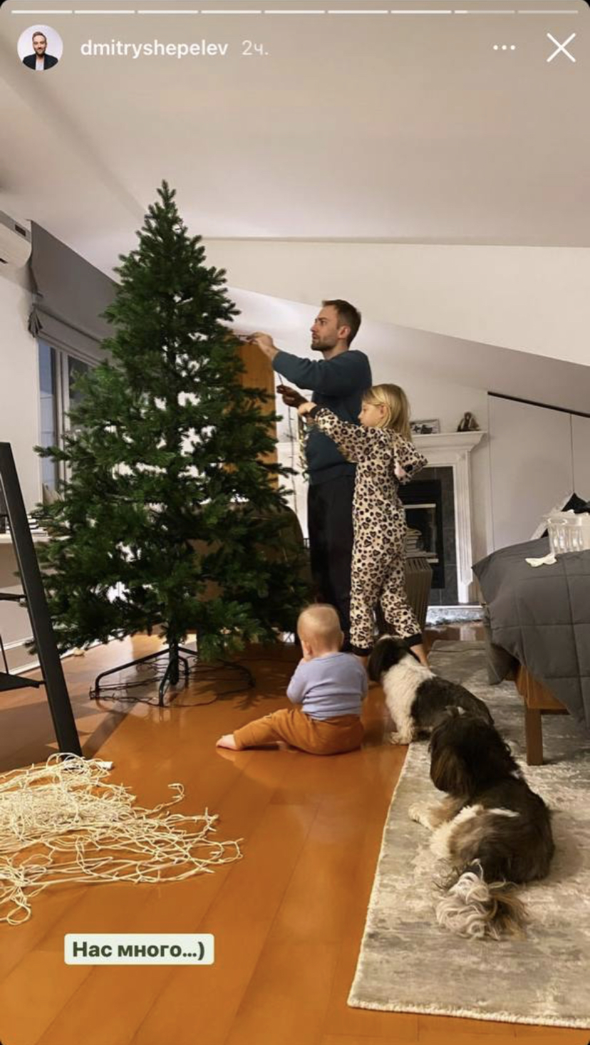 Новогодний декор квартиры Дмитрия Шепелева