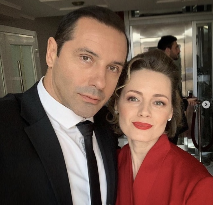 Анна Миклош с актером Александром Никитиным