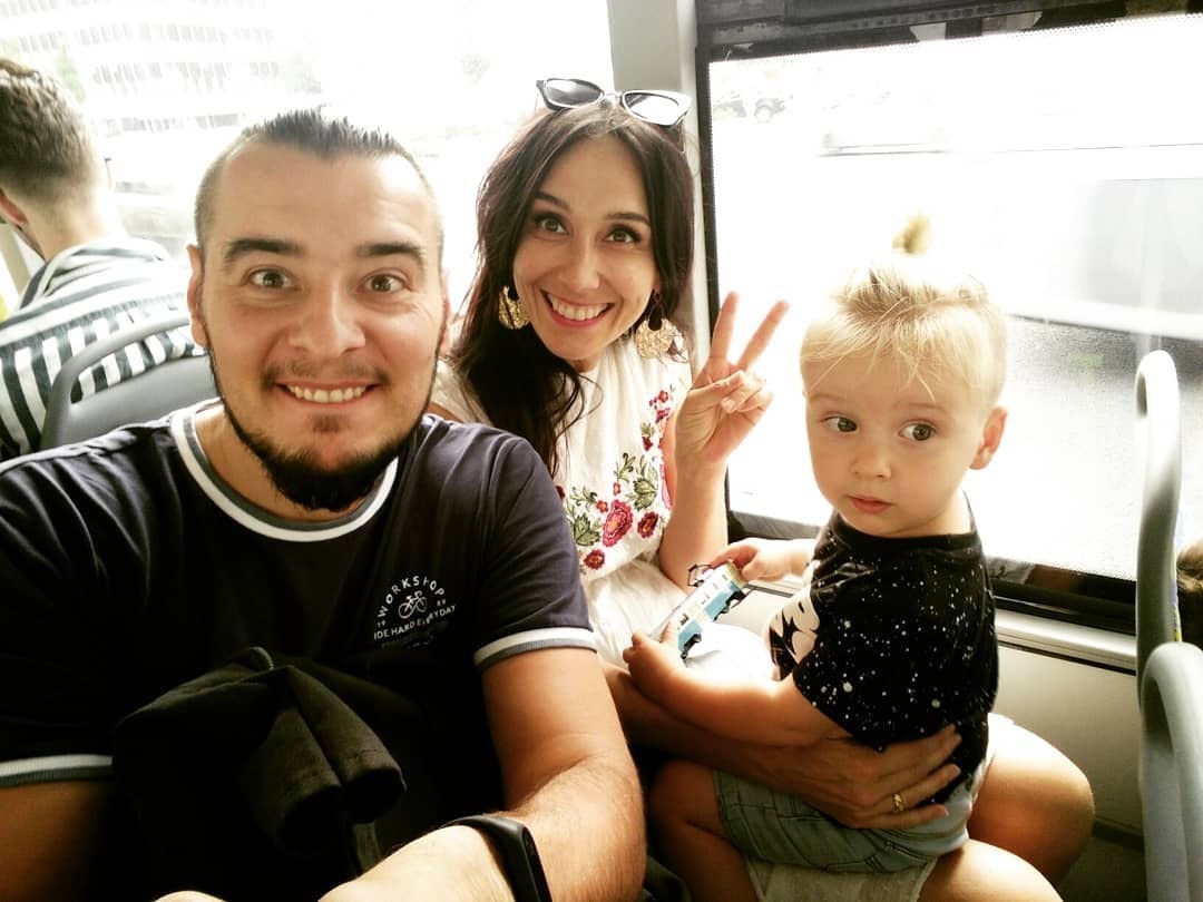 Павел Маслов и Анна Димова с сыном Егором, 2018