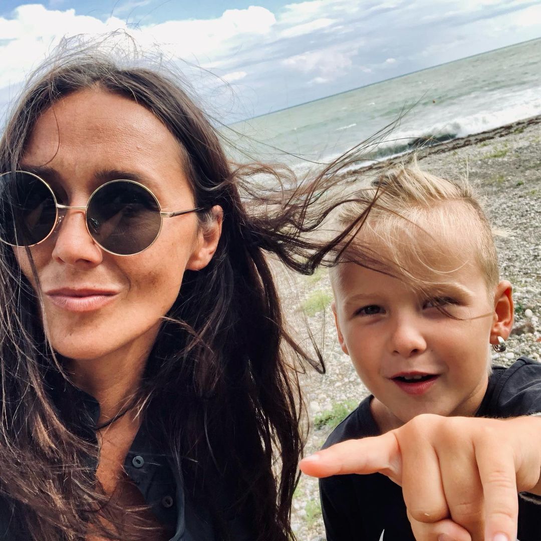 Анна Димова с сыном Егором