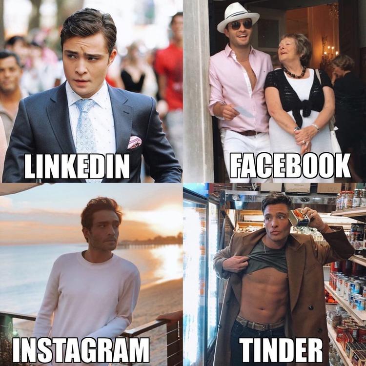 Facebook tinder linkedin instagram meme maker